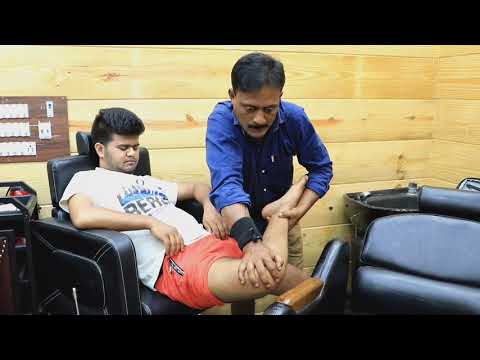 Guru of asim barber gives me a very relaxing leg and foot massage after my work | ASMR  foot massage