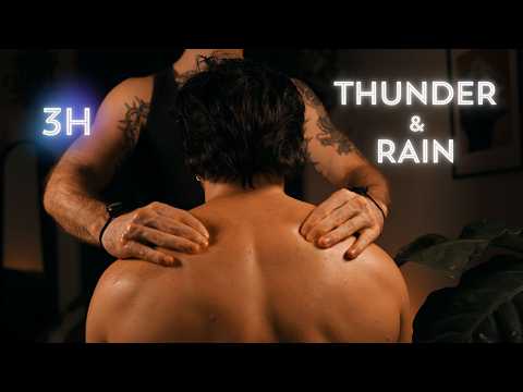 Rain, Thunder and Tingles: 3 Hours of Neck Massage & Scalp Scratching ASMR