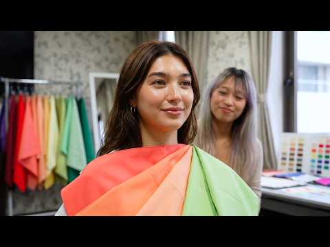 (ASMR) She Tried Personal Color Analysis in Tokyo, Japan
