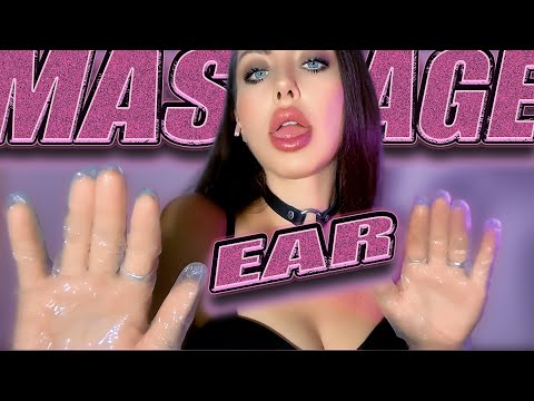 EAR MASSAGE ASMR w/ Gloves | Mouth Triggers, Whisper, Breathing, Oil | Deep Relax & Sweet Sleep