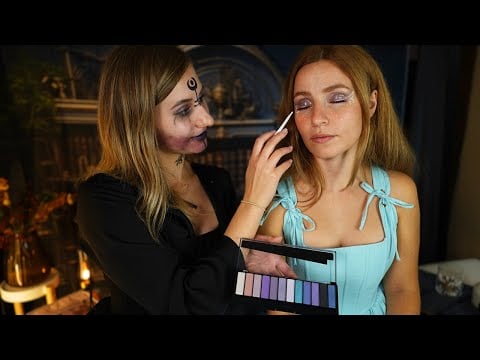 ASMR Perfectionist HALLOWEEN Make-up on an ASMRtist - WHO DID IT BETTER? | real person asmr