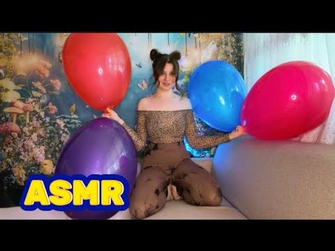 ASMR | Oval Balloons - Blowing Up, Deflating, Popping 💥💥