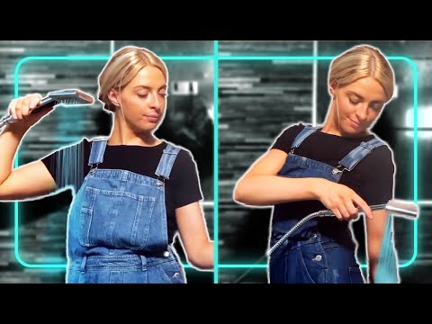 [ASMR] Wet denim clothes sounds | Denim Overalls | Scrubbing boots sounds🚿