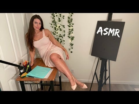 Welcome to Class | Ms. Jade teaches you English - writing sounds, soft spoken, POV role play ASMR