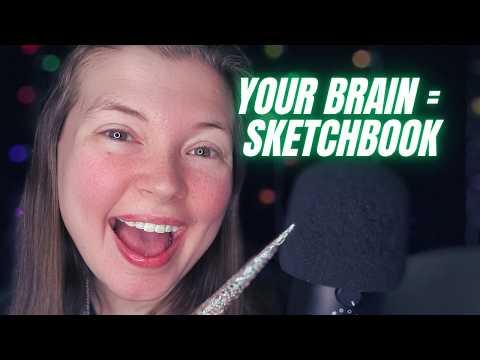 aggressively drawing & scratching on your brain 🧠 (asmr)
