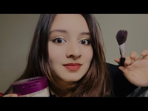 (ASMR) Bestie tries makeup on you 💄💋(Mouth sounds)