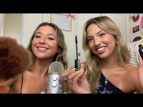 ASMR BFFS DO YOUR MAKEUP FOR A PARTY ft. @gracesfastasmr  ❤️‍🔥