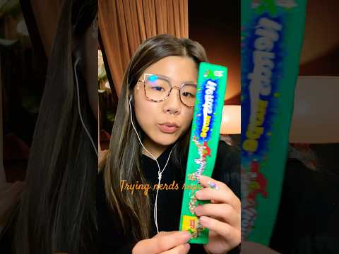 Trying nerds rope for the first time! #asmr #candyeating