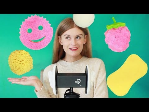 ASMR Sponge assortment sounds using 3DIO mic for guaranteed tingles