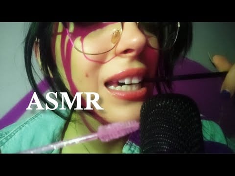 ASMR Mouth Sounds + Eyelash brush ✨(No talking)