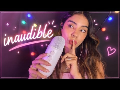 ASMR | 20min. INAUDIBLE 🤫 contando numeros + palabras detonantes + visuales💗✨