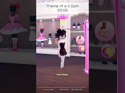 ASMR ✧ Creando un outfit mall goth en Dress to Impress | Roblox 🖤 #shorts