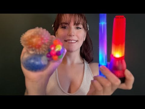 ASMR Light Triggers + Stress Ball Therapy | focus eye test