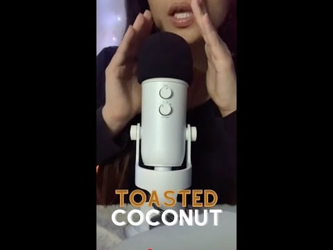 ASMR #SHORTS | toasted coconut cupped whispers ( trigger word) #shorts