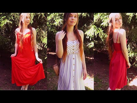 Whispered Ear Massage ASMR Try On DRESSES HAUL