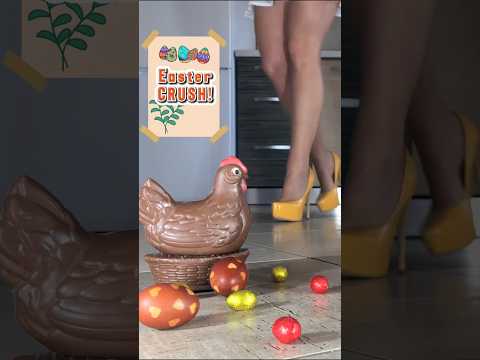 Pea vs. Easter Eggs! Oddly Satisfying High Heels Crushing Food! ASMR