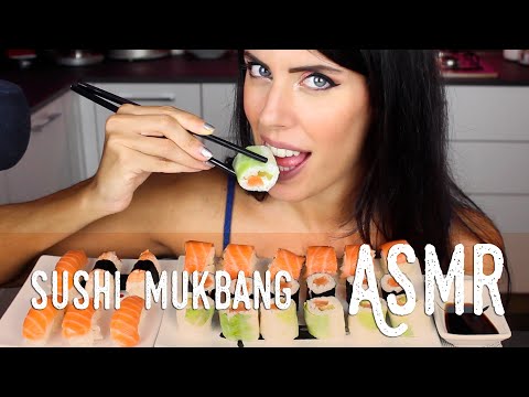 ASMR ita - 🍣 SUSHI MUKBANG • Nigiri, Uramaki, Hosomaki (Whispering, Eating Sounds)