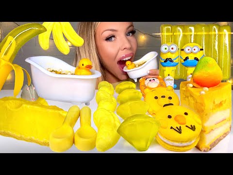 ASMR EDIBLE RUBBER DUCKY, TOM AND JERRY CHEESECAKE, EDIBLE SPOON, MINIONS, PISTACHIO CAKE MUKBANG 먹방