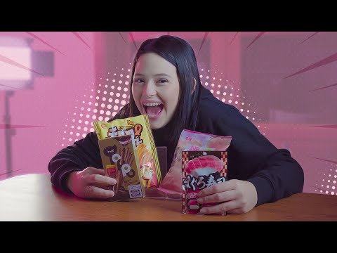 ASMR - Comendo doces japoneses (sons de boca, sons de mastigação)