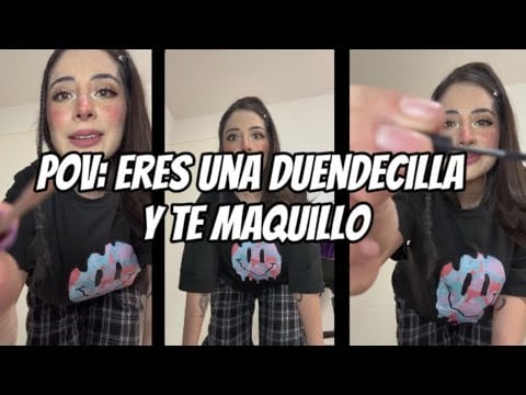 Pov: eres amiga de la duendecilla y te maquillo con mini cosméticos 