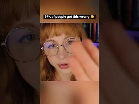 97% of people get this wrong #asmr