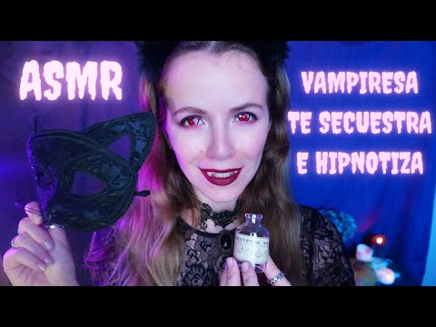 ASMR VAMPIRESA TE SECUESTRA Y TE HIPNOTIZA asmr roleplay español