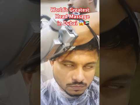ASMR 😱 World's Greatest Head Massage in Dubai 🇦🇪 #shorts  #massage #trending #viral #barber