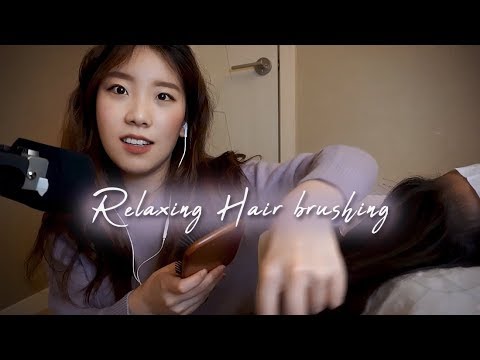 ASMR｜간질간질 머리를 빗어주면 잠이 솔솔..😴(머리 빗어주기, 시각적 팅글)｜Hair brushing ( No talking )