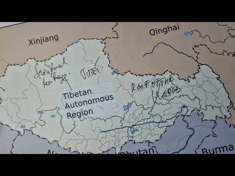 ASMR: All about TIBET, map tracing with facts and statistics | ASMR soft spoken