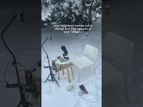 My neighbours think i’m crazy 🥸 #asmr #fail #funny #officehumor #asmrcommunity #winter #snow