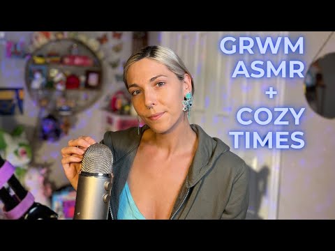 Live GRWM ASMR 💜 makeup, chatting, and cozy