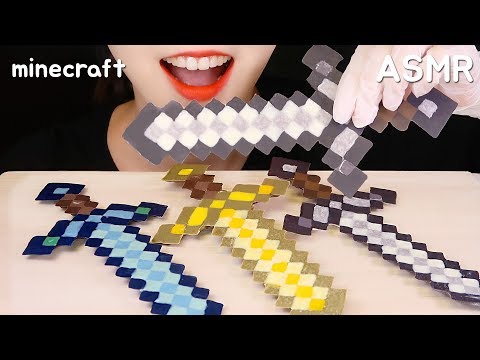 MINECRAFT TREATS ASMR MINECRAFT SWORD CHOCOLATE ASMR NO TALKING