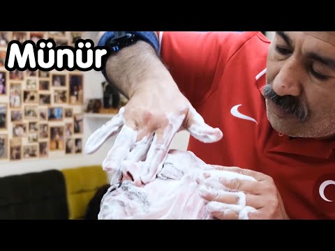 ASMR TURKISH BARBER | Münür Önkan | HEAD and FACE MASSAGE