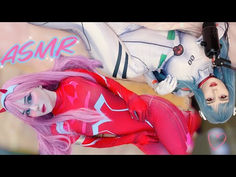 ASMR Zero Two & Rei Ayanami Cosplay Scratching Fabric