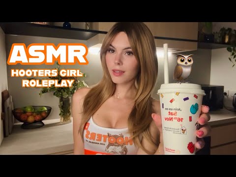 ASMR | HOOTERS GIRL SERVES YOU… BUT SHE EATS UR FOOD 🤭🍟 (role-play)