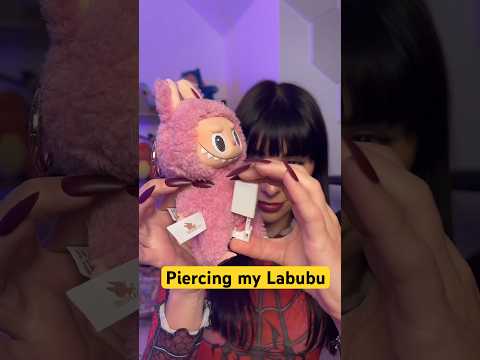 ASMR piercing my Labubu #asmr #shorts #comedy