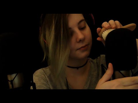 ASMR | super slow mic brushing & blowing - bassy, binaural, no makeup