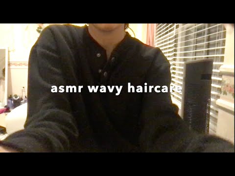 asmr doing your wavy hair routine