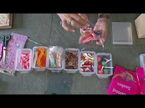 🍭 ASMR Making Lolly Bags.  Soft Crackles & Crinkles (no talking)