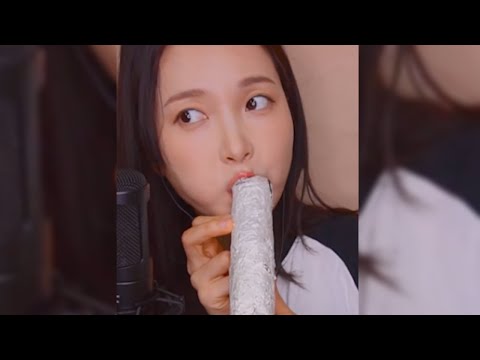 ASMR 김밥을 처음 먹어 본 사람 먹방 #shorts