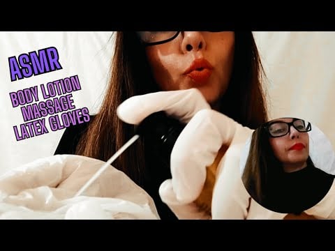 ASMR LOTION MASSAGE ON YOUR BODY TO CURE DERMATITIS - LATEX GLOVES - PERSONAL ATTENTION (SPANISH)
