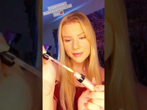 {ASMR} Plumping Lip Gloss Application & Mouth Sounds