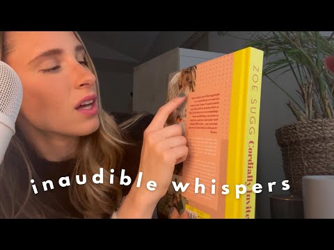 Inaudible Whispers | Reading, Tracing, Tapping on a Book [ASMR for Sleep]