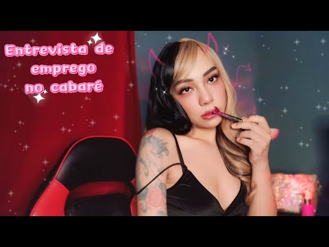 ASMR ENTREVISTA DE EMPREGO NO CABARÉ, PERGUNTAS SUSPEITAS 🤔 CABARET JOB INTERVIEW ROLEPLAY #ASMR