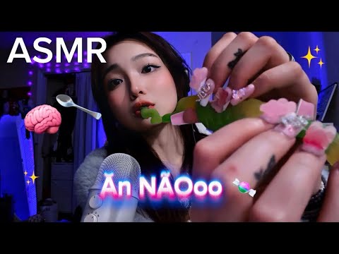 ASMR // Ăn NÃOoo Ăn Bạn!🥄🧠✨- candy mukbang, teeth tapping, mouthsounds, thìa gỗ...| Deadzonnne