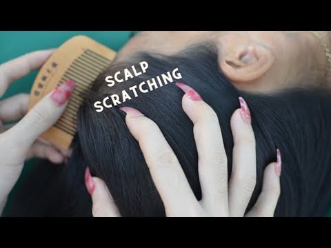 ASMR Hair Parting, Hair Brushing, Real Person Head Massage Make You Relieve Headache, Insomnia