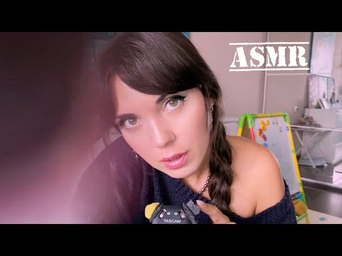 АСМР/ASMR Рисую на твоём лице/ Неразборчивый шёпот