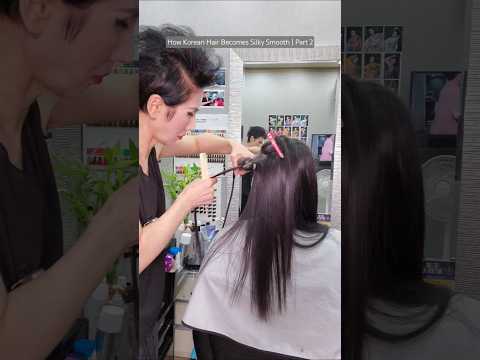 How Korean Hair Becomes Silky Smooth | Part 2 using a flat