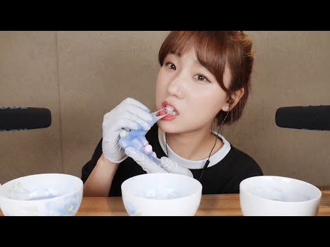 [ASMR] 슬라임을 만들어 먹어봤어요🥶 | 올릴까말까 망한 슬라임 이팅 NG 영상