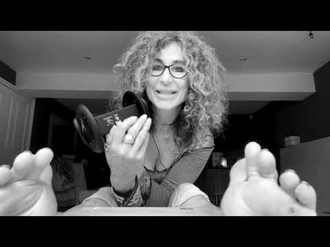 ASMR gum chewing, ear eating, feet, me, smiles.  Originally elsewhere. Update in description.